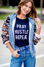 Pray Hustle Repeat Tee