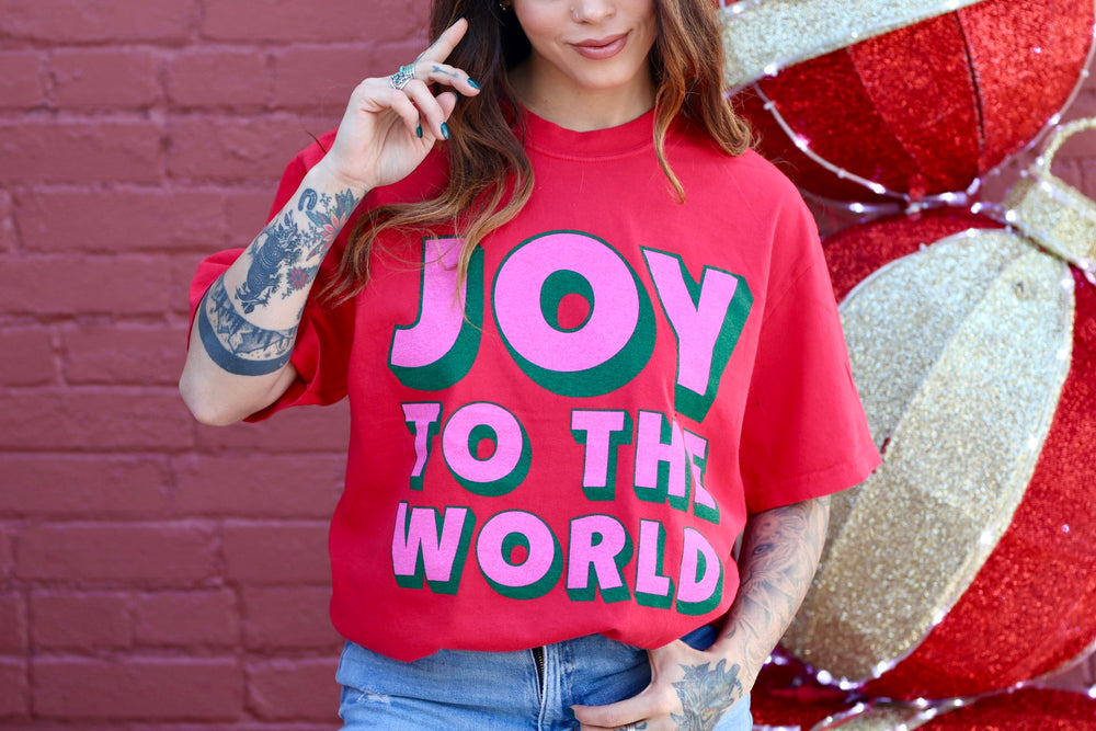 Joy To The World Red Tee