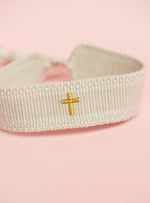 Embroidered Cross Bracelet