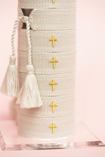 Embroidered Cross Bracelet
