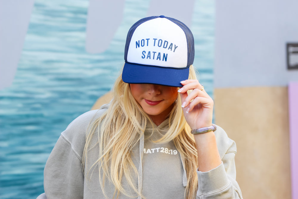 Not Today Satan Trucker Hat