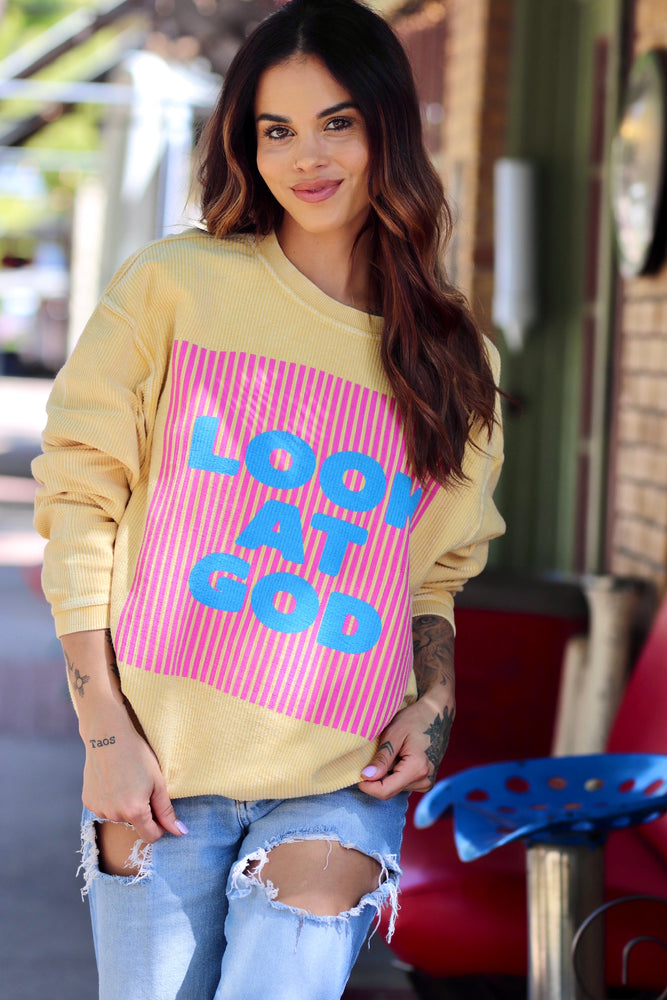 Look At God Corded Pullover