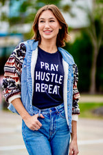 Pray Hustle Repeat Tee