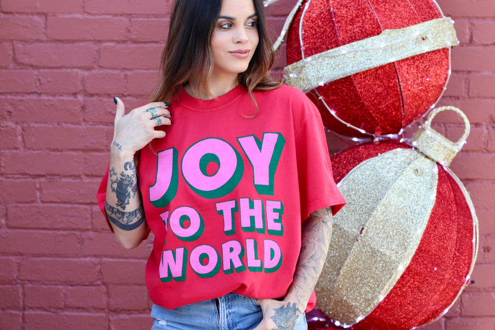 Joy To The World Red Tee