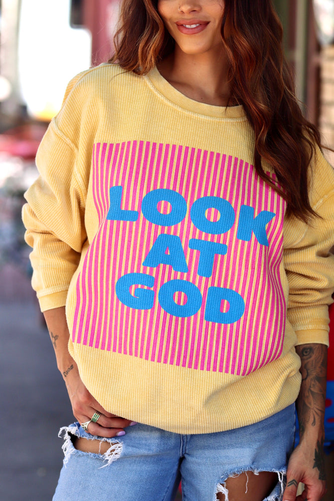 Look At God Corded Pullover