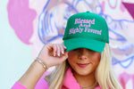 Highly Favored Green Trucker Hat