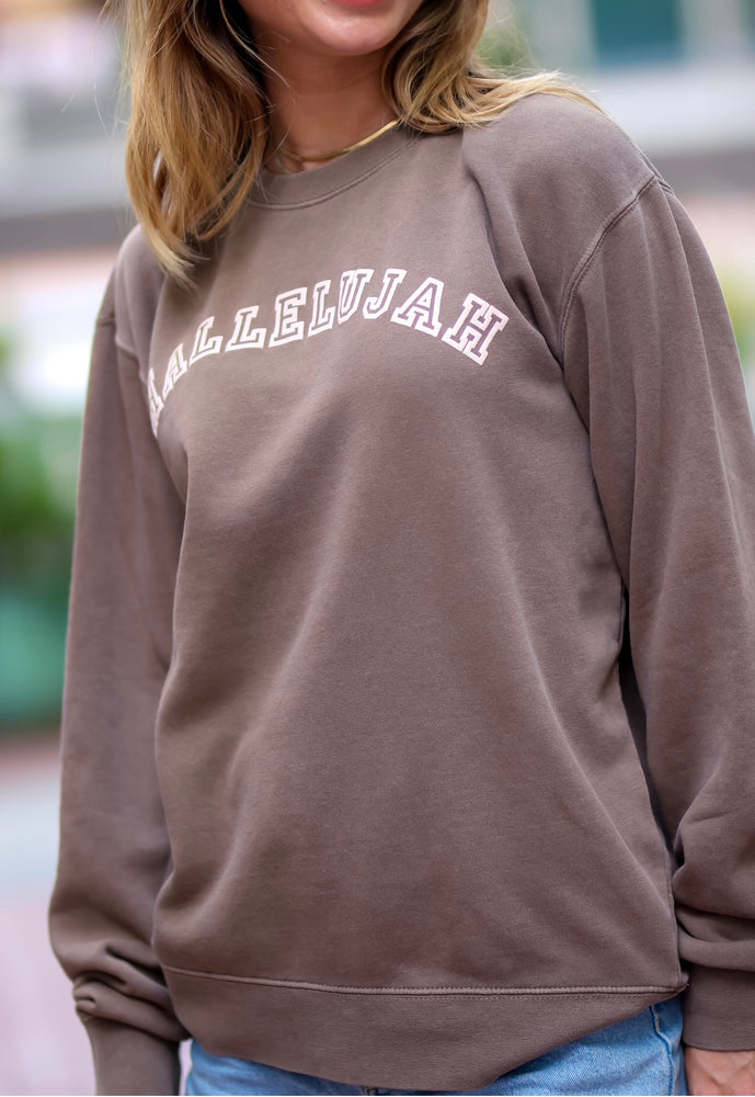 Hallelujah Cocoa Crewneck Sweatshirt