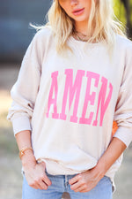 AMEN Soft Cream Fleece Pullover